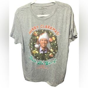 Clark Griswald National Lampoons Christmas Vacation Wm’s XXL Fitted Gray T Shirt
